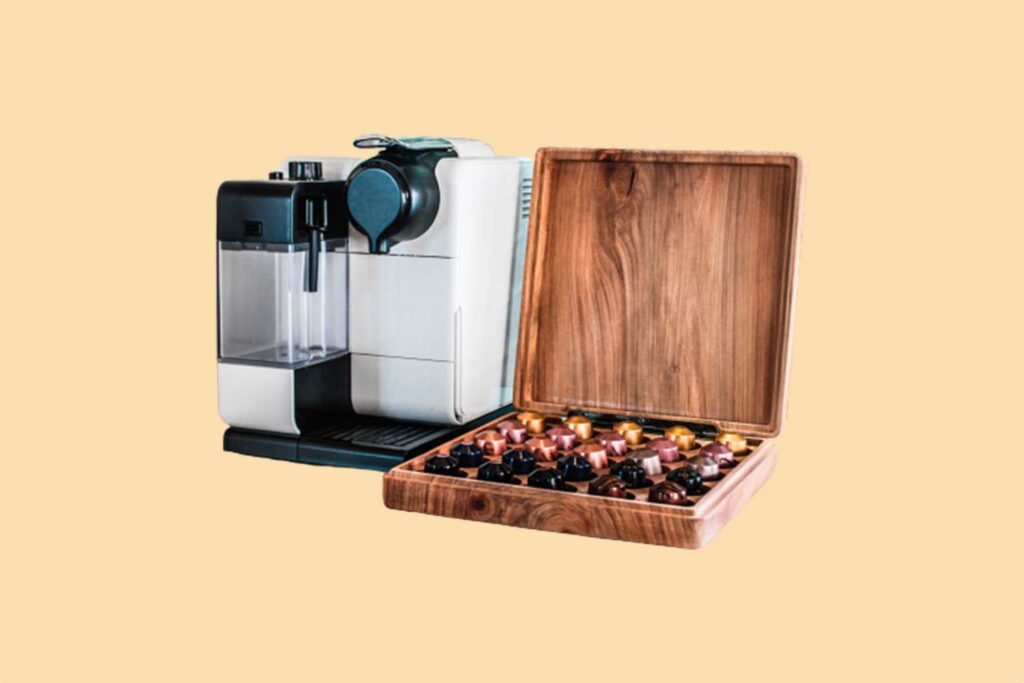 Nespresso machine with pods