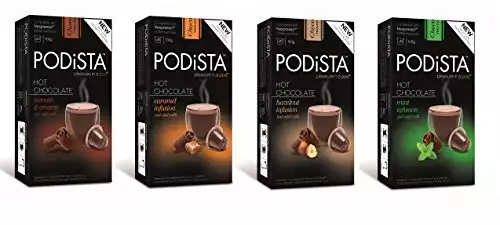 Hot Chocolate Nespresso Original Line Compatible Capsules Hot Cocoa Pods - Variety Pack - 4 Flavors / 4 Boxes - 40 Pod Package