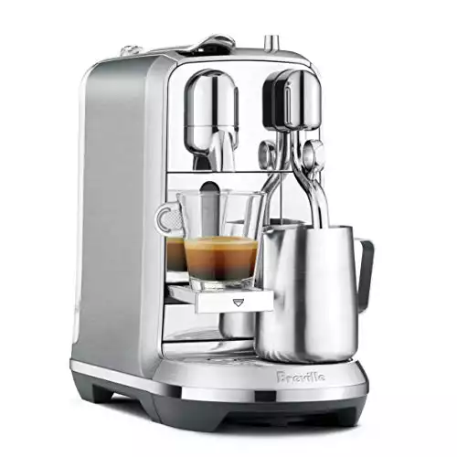 Breville Nespresso Nespresso Creatista Plus Coffee Espresso Machine, Brushed Stainless Steel BNE800BSSUSC
